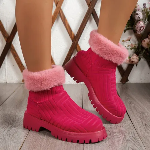 Winter Ankle Boots Fashoin Thick-soled Thickened Snow for Women