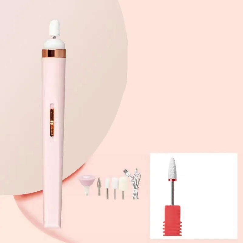 Electric Nail Polisher Small Tool Nail Enamel Remover - Pink 6