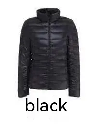 Lightweight Down Jacket Women's Short Plus Size Ultrathin Coat - Black