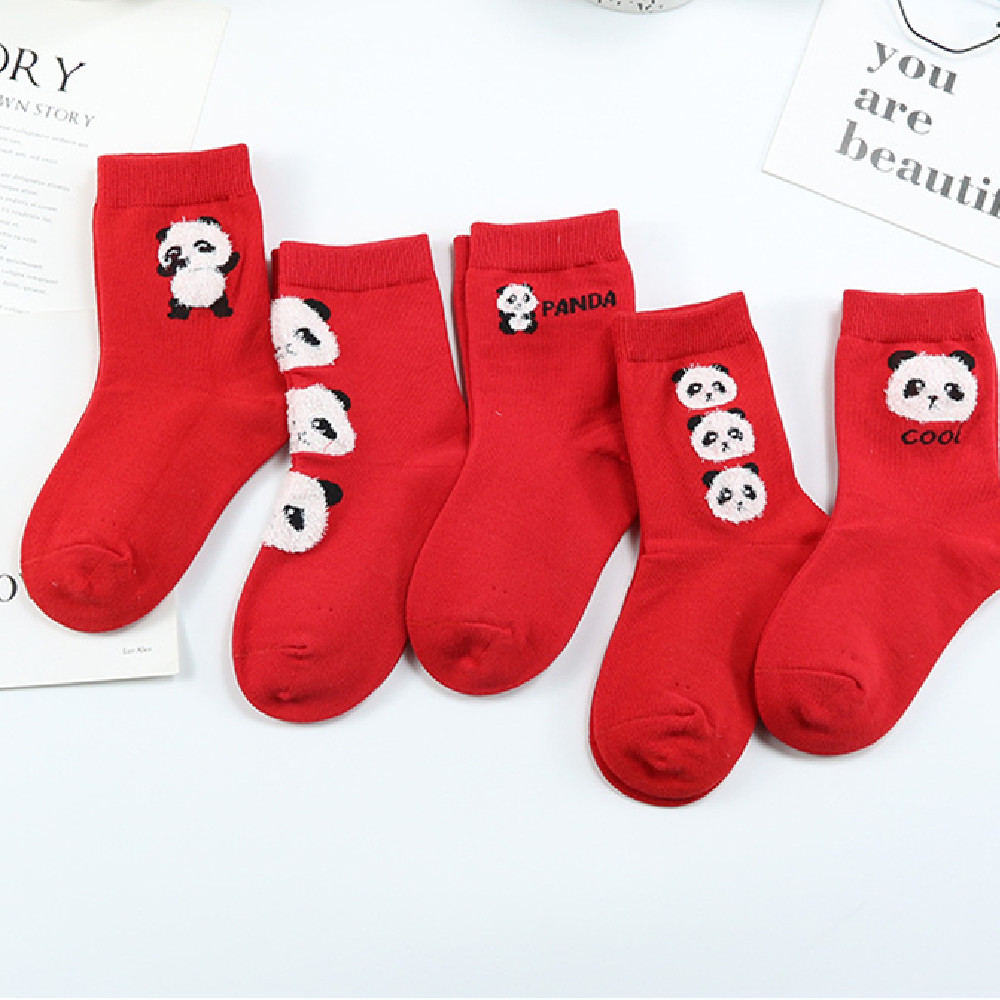 Children's Socks Autumn And Winter New Cartoon Panda Tube Socks - Image 3
