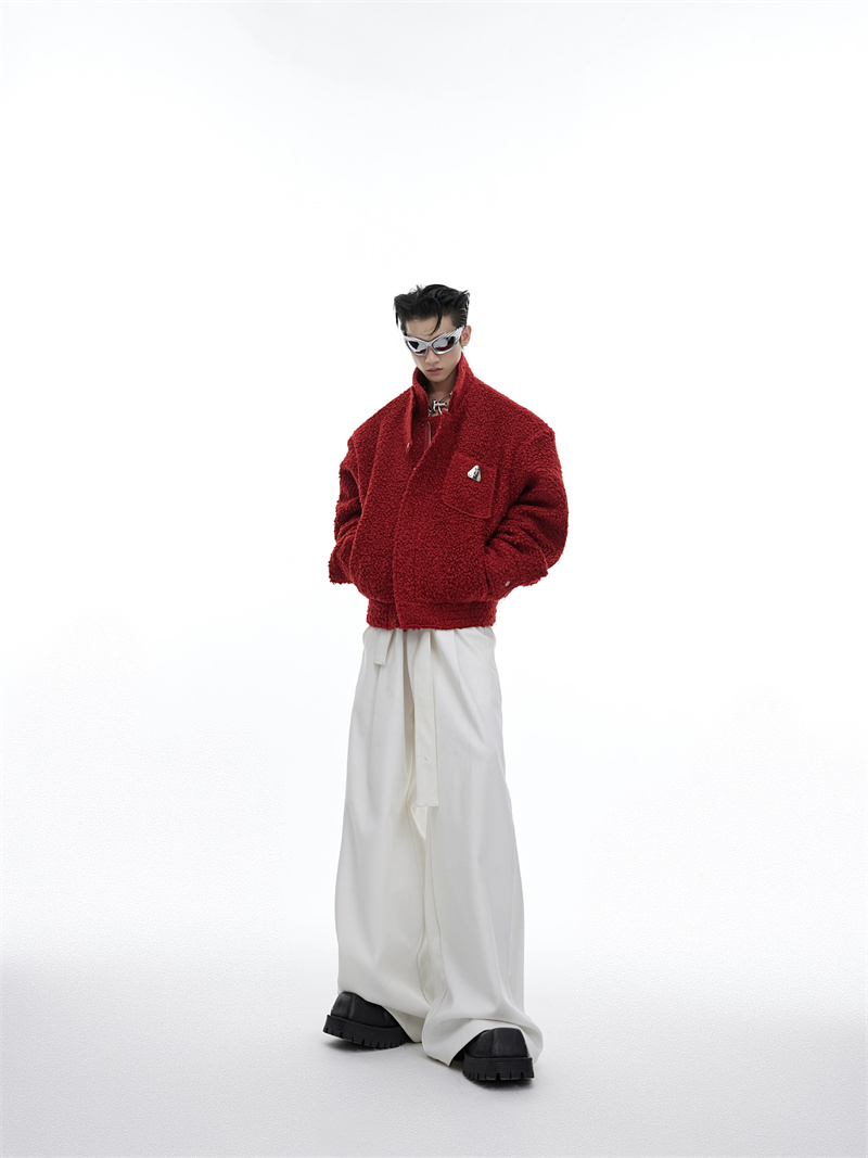 Men's High-waisted Lace-up Design Casual Pants