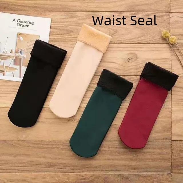 Fleece Lined Padded Warm Keeping Snow Socks Women Mid high Tube Long Waist Seal - Shop at LoveMi