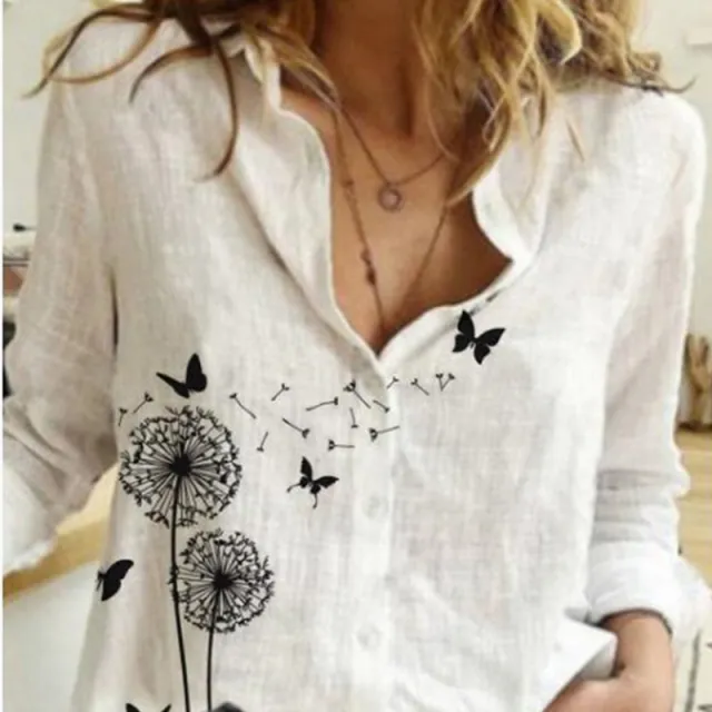 Dandelion Lady Tencel Printed Shirt Dandelion - Shop at LoveMi