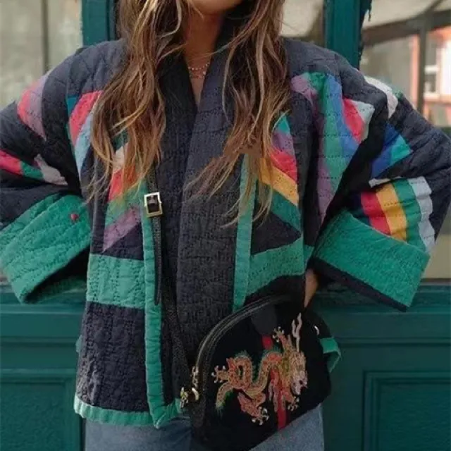 Women's Winter Vintage Printed Loose Floral Cotton Coat Jacket Female - Shop at LoveMi