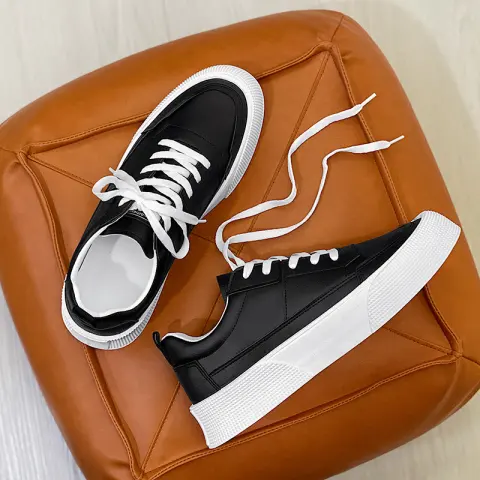 Men's Sports Height Increasing Leisure Solid Color All-match Thick