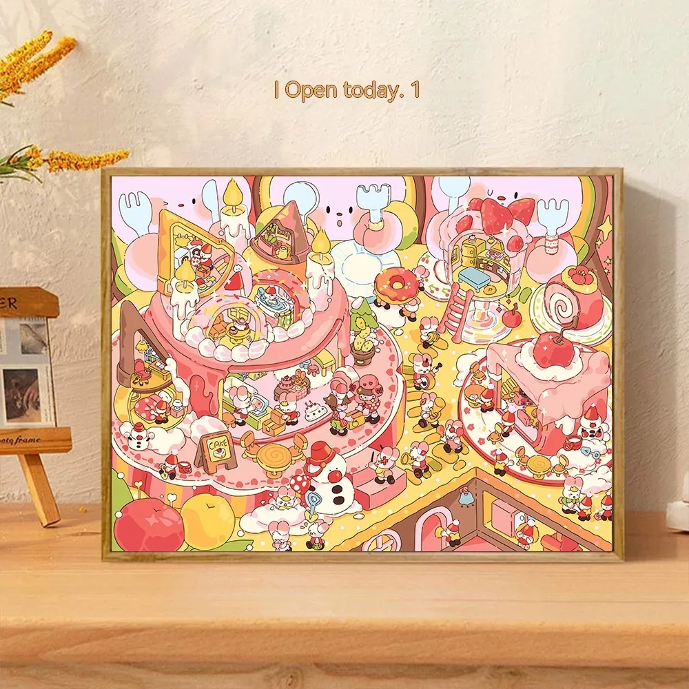 DIY Digital Oil Painting Acrylic Hand Drawn - Z642