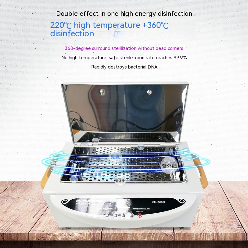 Tool High Temperature Disinfection Cabinet Small Scissors Tweezers Towel Manicure — foto 2
