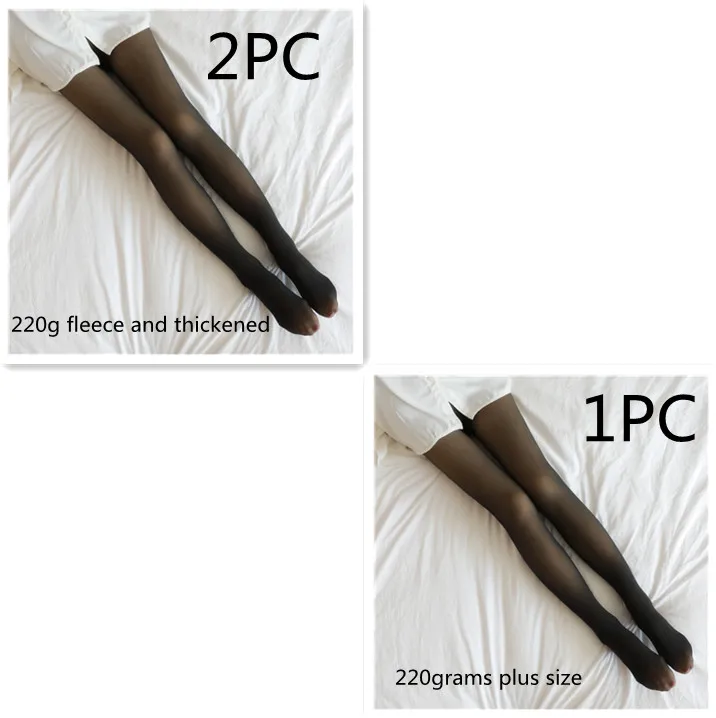 Fake Translucent Plus Size Leggings Fleece Lined Tights Fall And Winter Warm Fleece Pantyhose Women Fleece Lined Pantyhose Thermal Winter Tights - ...