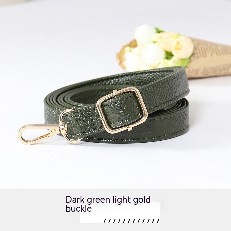 Dark Green Light Gold Buckle