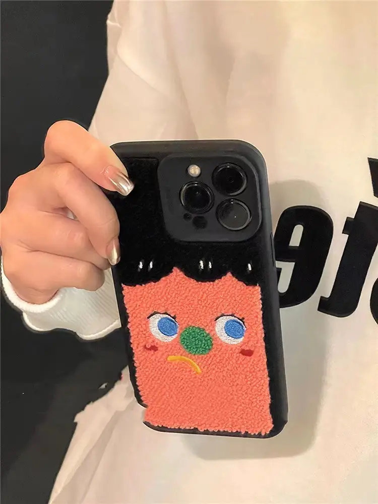 Towel Embroidered Couple Phone Case