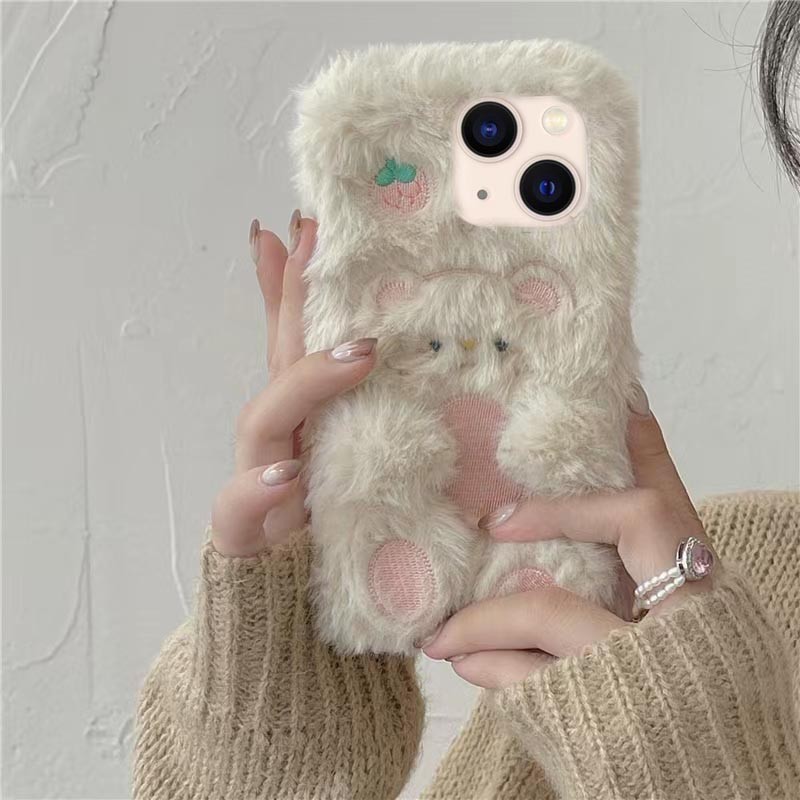 Japanese And Korean Plush Bear Phone Case - Image 4