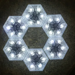 Solar LED Brick Light Outdoor Waterproof Garden Lamp Courtyard Step Atmosphere Hexagonal Buried Lighting