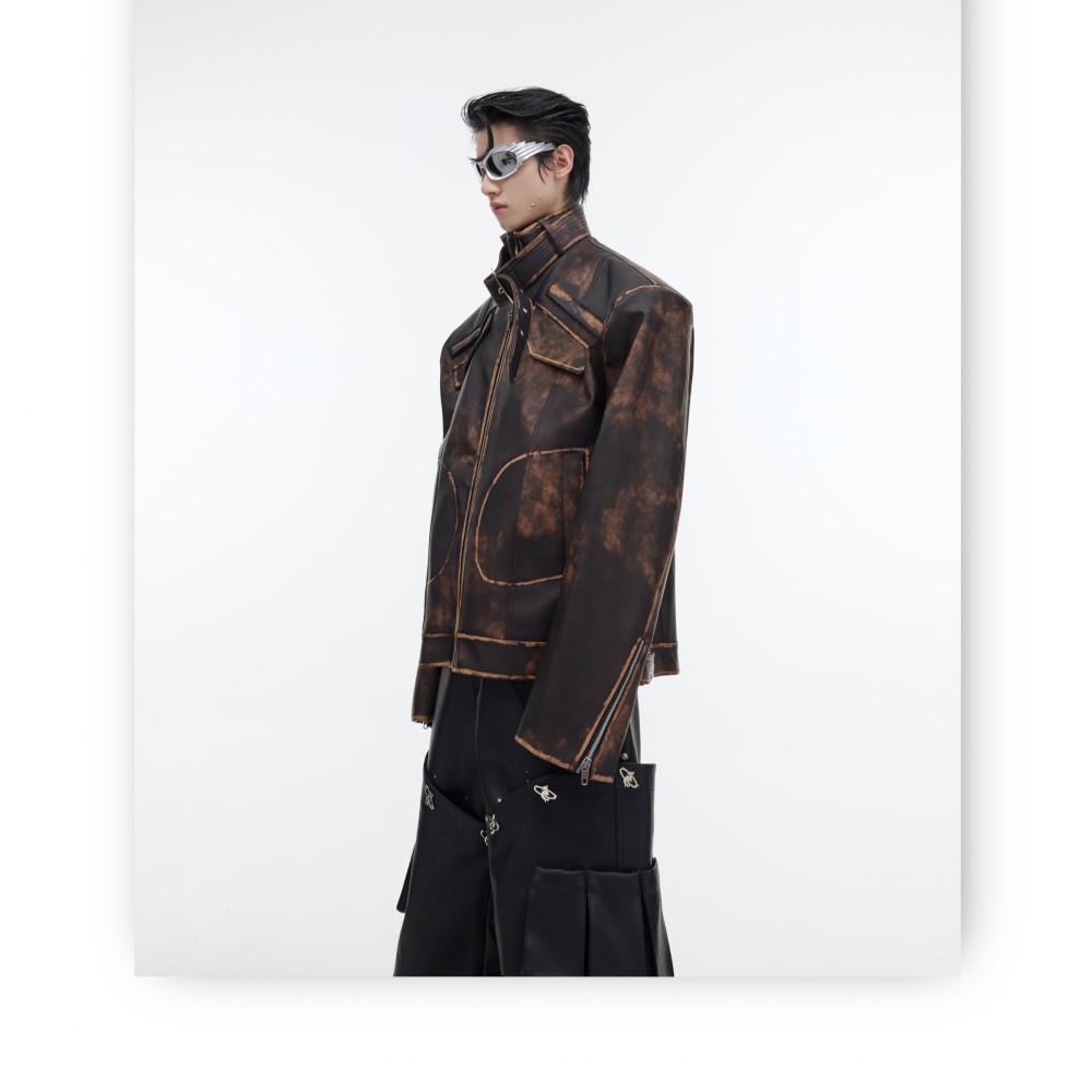 Leather Jacket Loose And Short Style