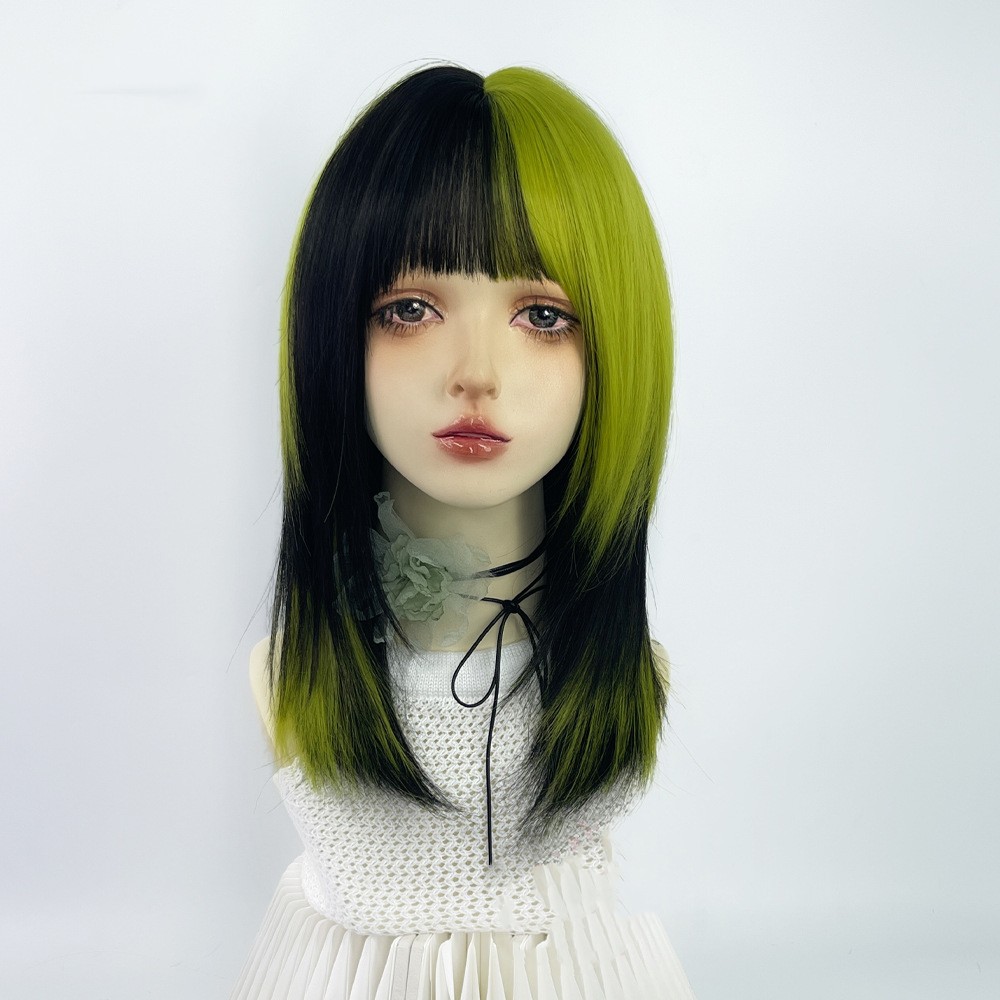 Green Bangs Highlights