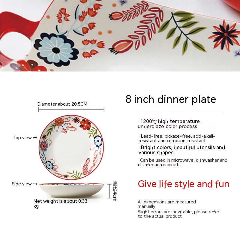 8inch dining plate