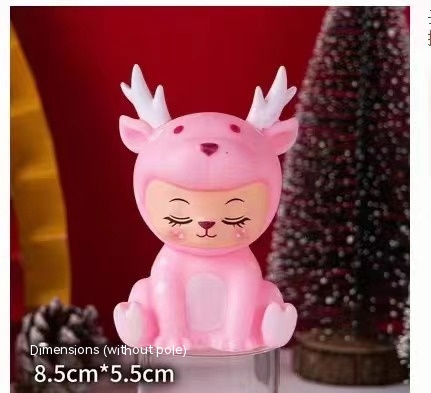 Vinyl Elk Closed Eyes Pink