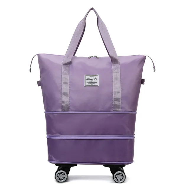 New Universal Wheel Travel Bag With Double layer Dry And Wet Separation Fitness Yoga Shoulser Bags Sports Fitness Large Capacity Handbag Women Pu... Purple - Shop at LoveMi