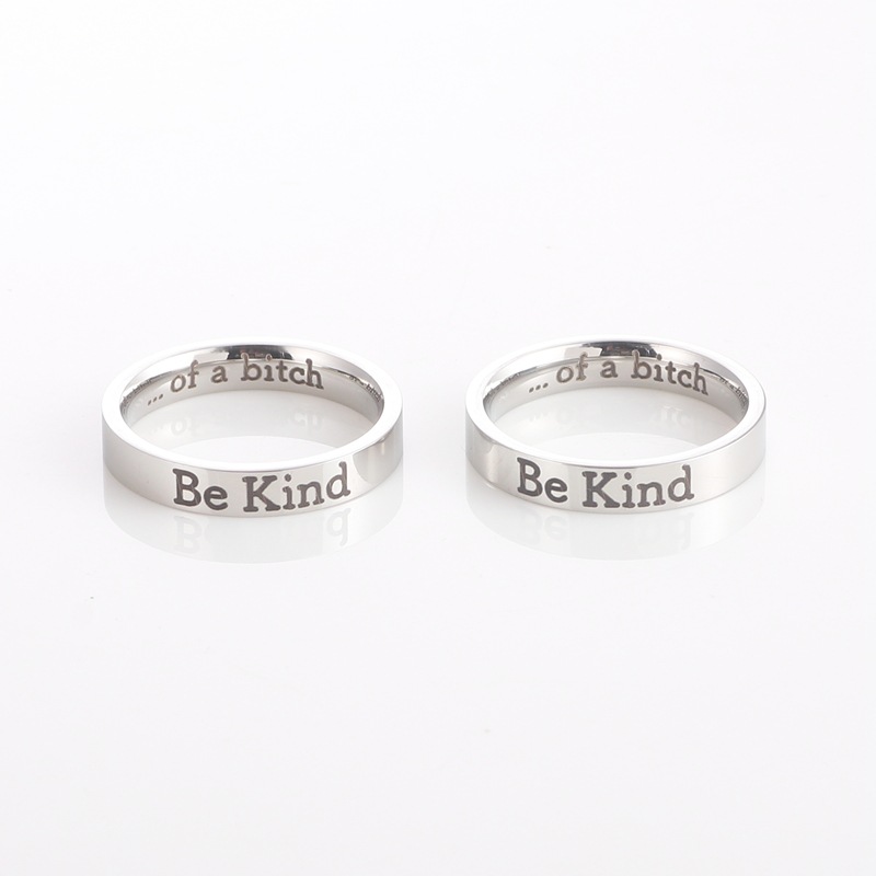 Men's And Women's Fashion Stainless Steel 4mm Wide Flat Ring