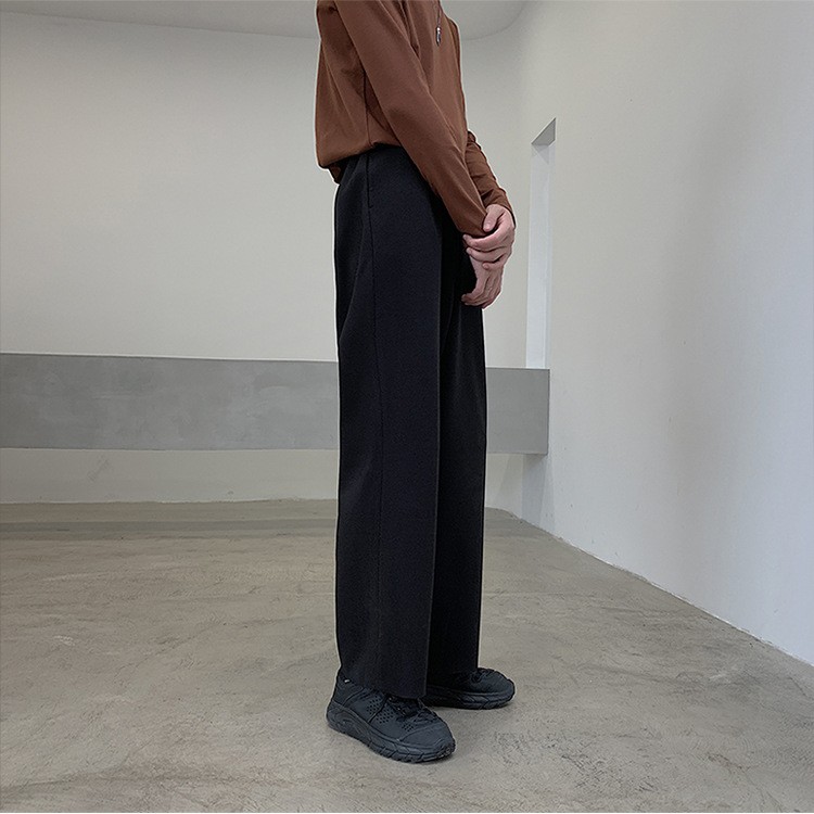 American-style Retro Brown Wide-leg Pants