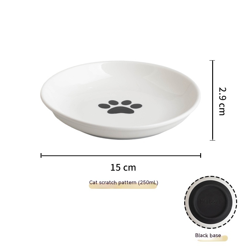 Paw Print Plate Black Silicone