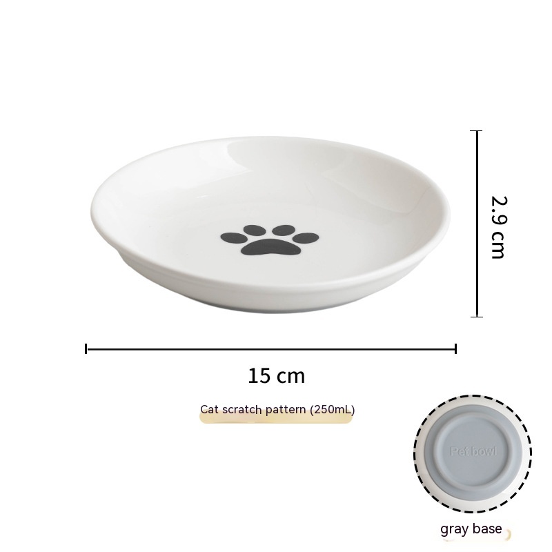 Paw Print Plate Gray Silicone