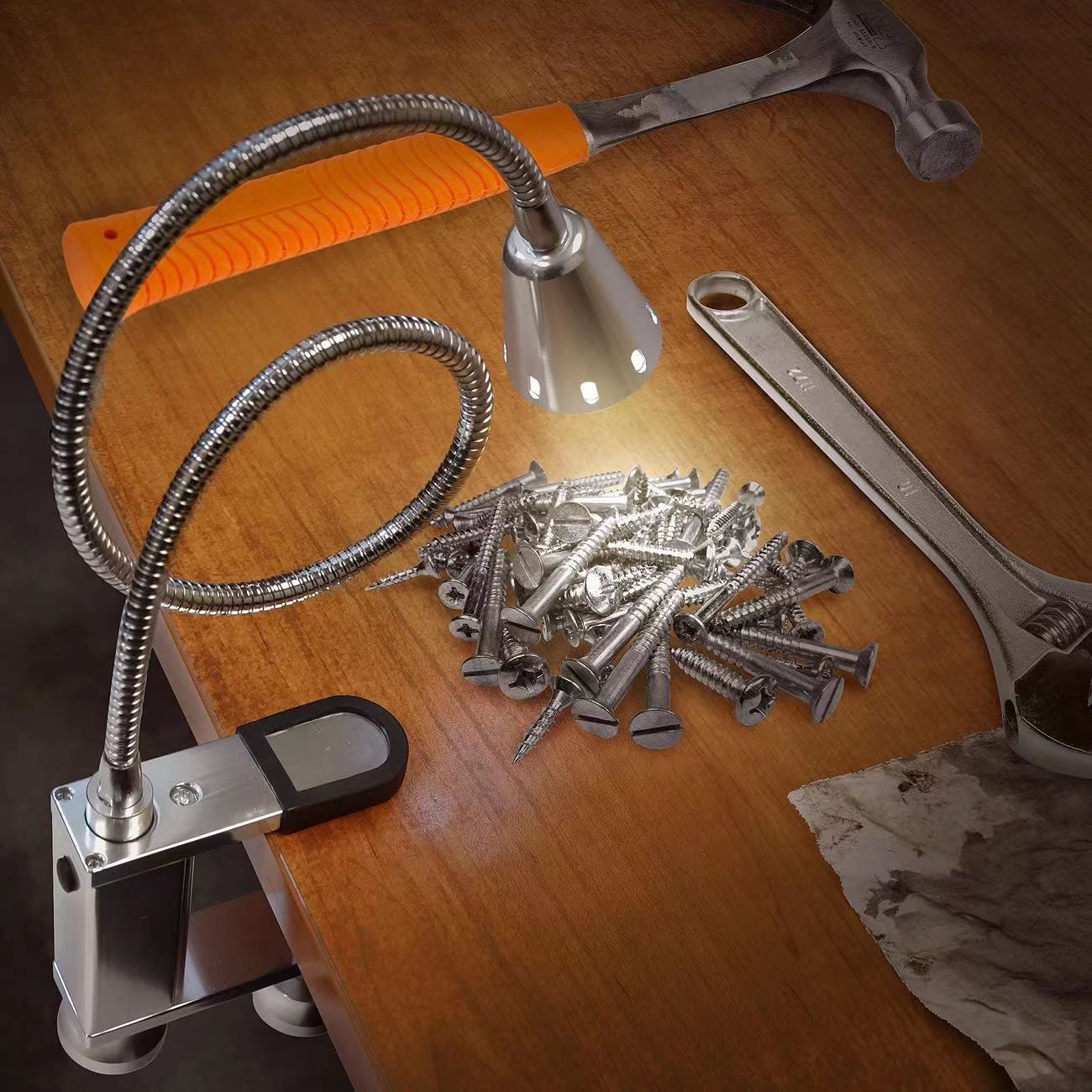 Aluminum Alloy Led Barbecue Lamp Head Rotatable Tail Strong Magnetic Work Light - Image 7