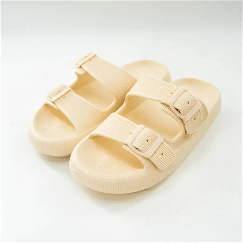 Summer Women Outdoor Indoor Thick-soled Eva Sandals And Slippers - Oat Latte-44To45
