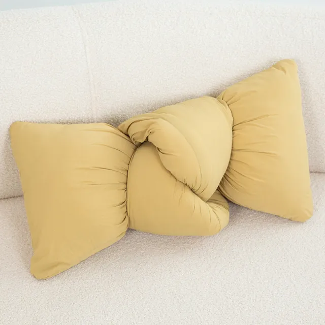 Inn Bedroom Bedside Living Room Knotted Shaped Pillows Lemon Yellow - Shop at LoveMi