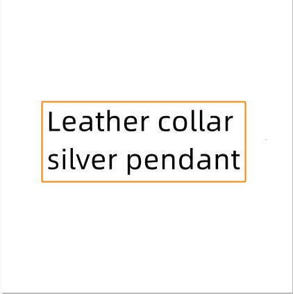 Leather Collar Silver Pendant