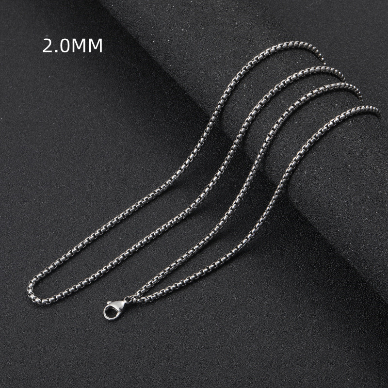 Stainless Steel Square Pearl Necklace
