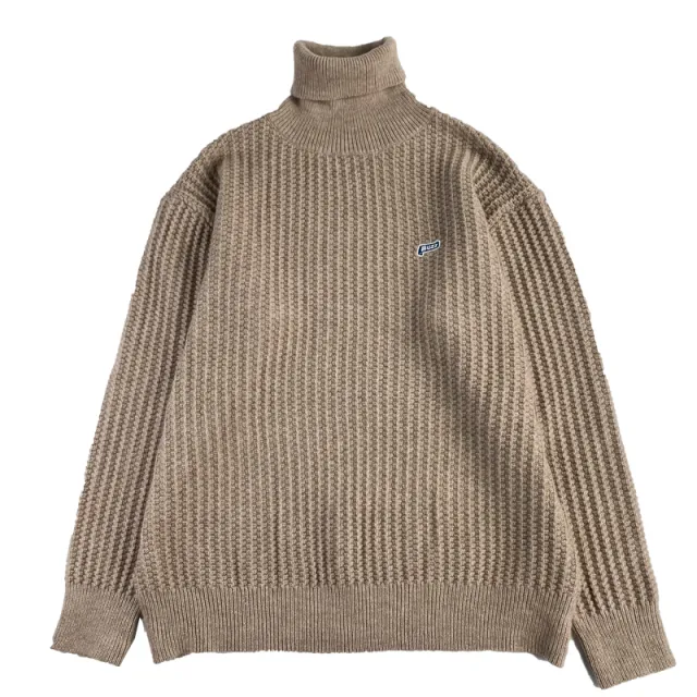 Retro Caramel Colored Turtleneck Sweater For Men And Women Apricot - Shop at LoveMi