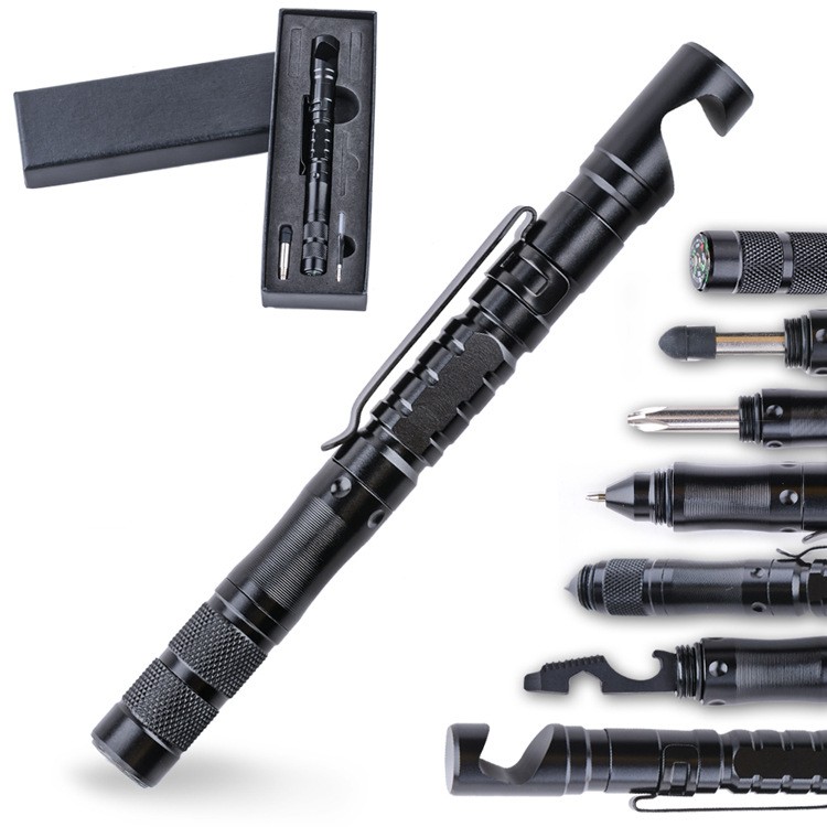 Multi-Functional Tactical Pen – 11-in-1 Survival Tool, Glass Breaker, Phone Hold