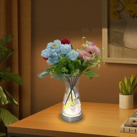 Magic Color Rotating LED Light Vase Creative Lamp Home