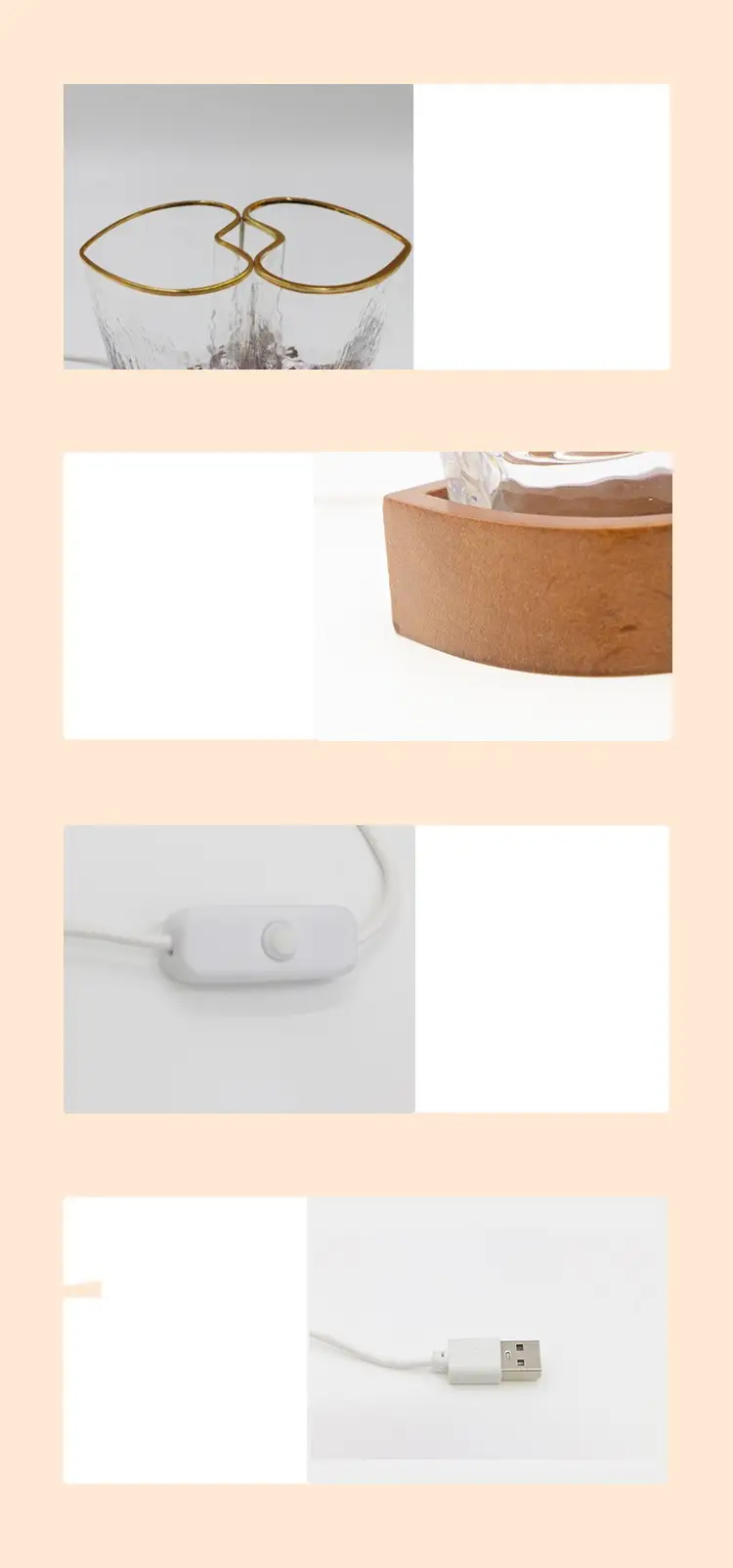 Heart-to-heart Aromatherapy Small Night Lamp Creative Home