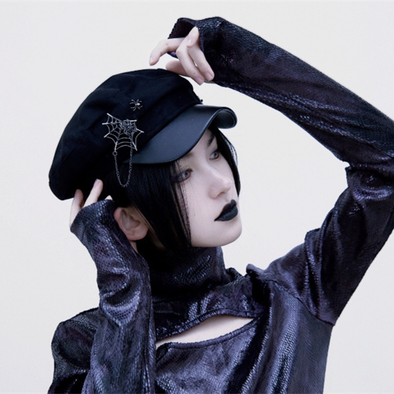 Handmade Spider Chain Warm Wool Newspaper Hat