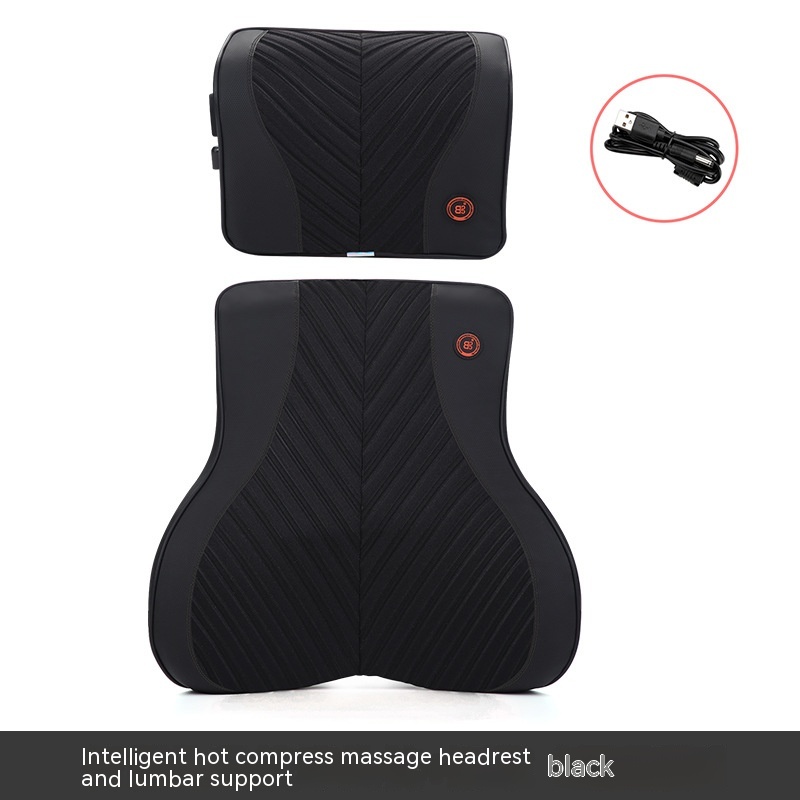 Headrest Waist Support Black