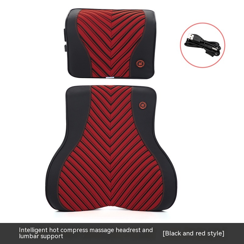 Headrest Waist Support Red