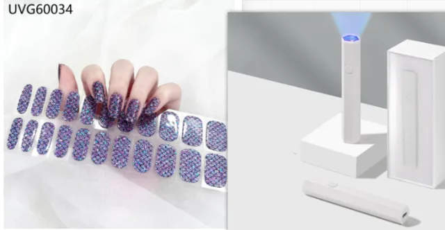 Blush Nail Stickers Uv Semi baked Gel Set34 - Shop at LoveMi