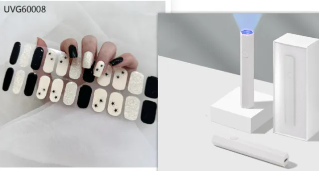 Blush Nail Stickers Uv Semi baked Gel Set8 - Shop at LoveMi
