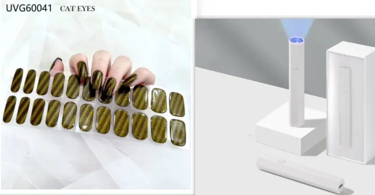 Blush Nail Stickers Uv Semi-baked Gel