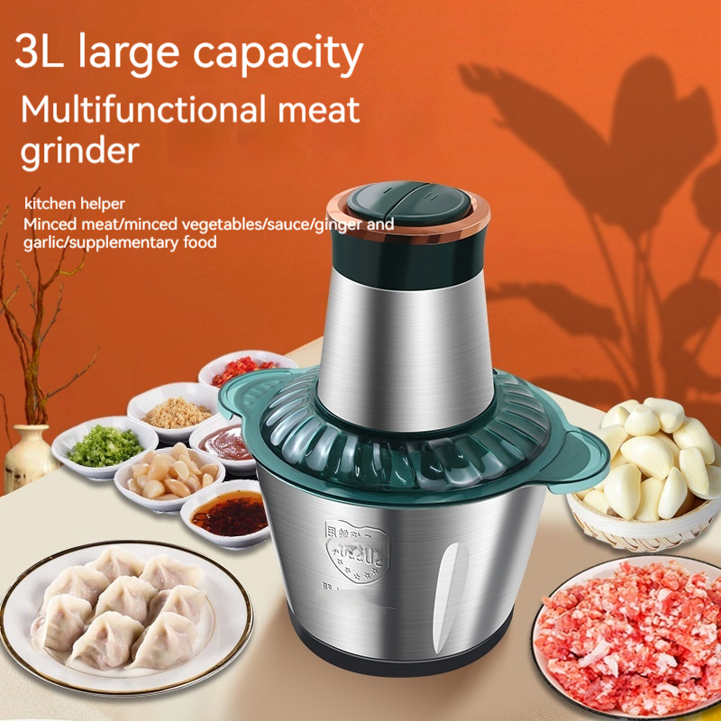 Multi-functional Household Meat Grinder Large Capacity Stainless Steel Electric — foto 2
