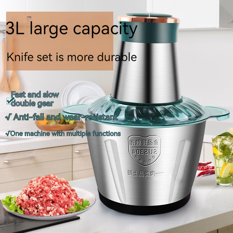 Multi-functional Household Meat Grinder Large Capacity Stainless Steel Electric — foto 3