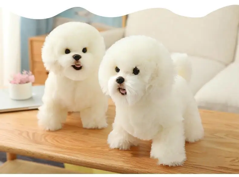 A cute puppy doll is a holiday gift for his girlfriend's child