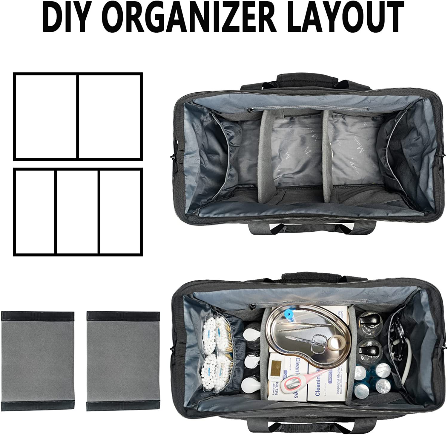 Large Capacity Organizer Gauze Tweezer Toolkit