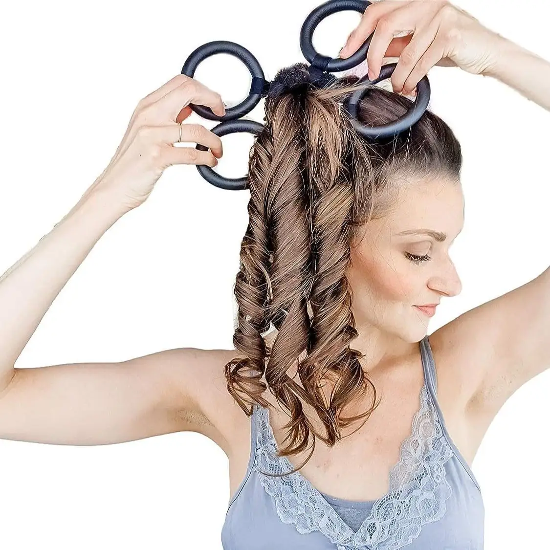 New Heat-free Garland Hair Curler Updo