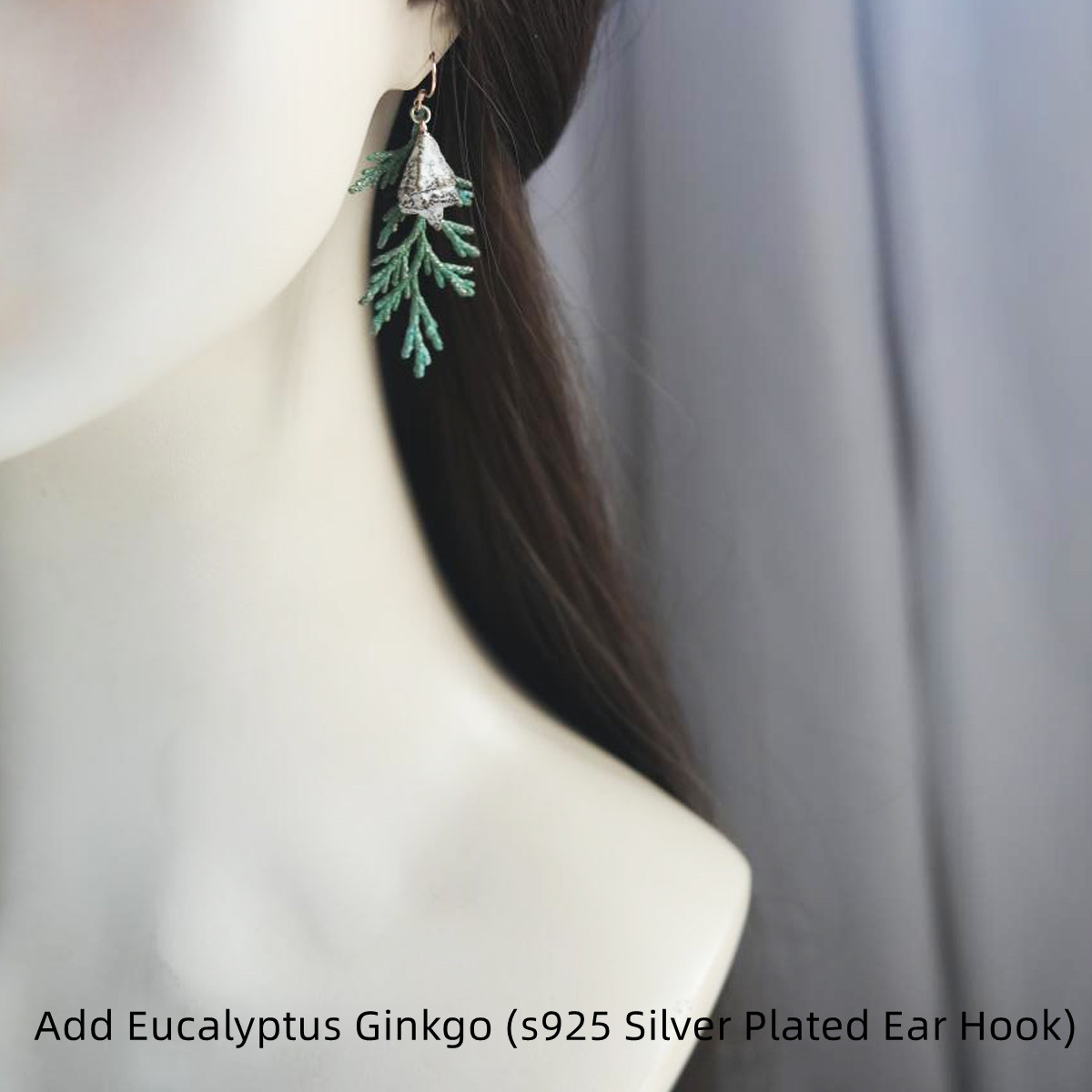 Original Long Leaves Niche Designer's Handmade Brass Earrings