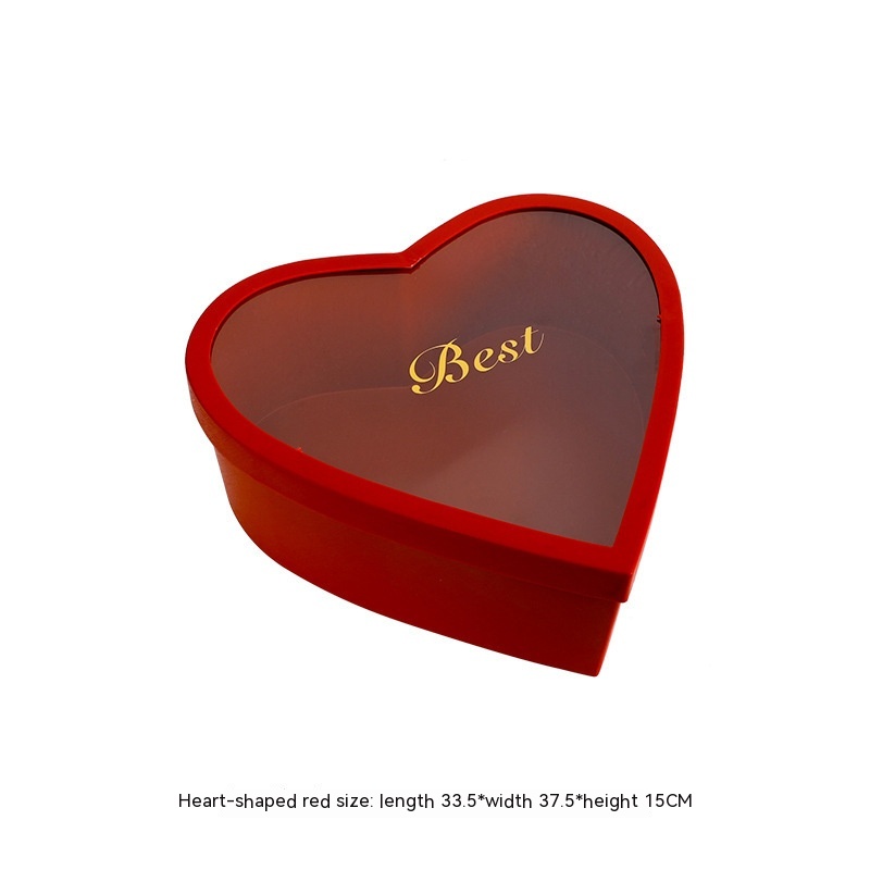 Red Plastic Big Heart Box