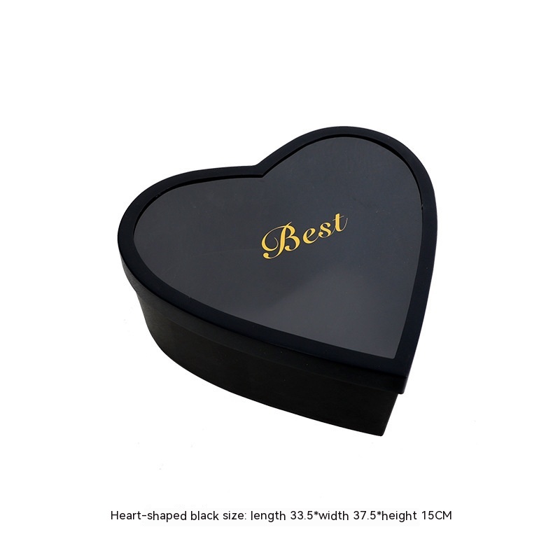 Black Plastic Big Heart Box