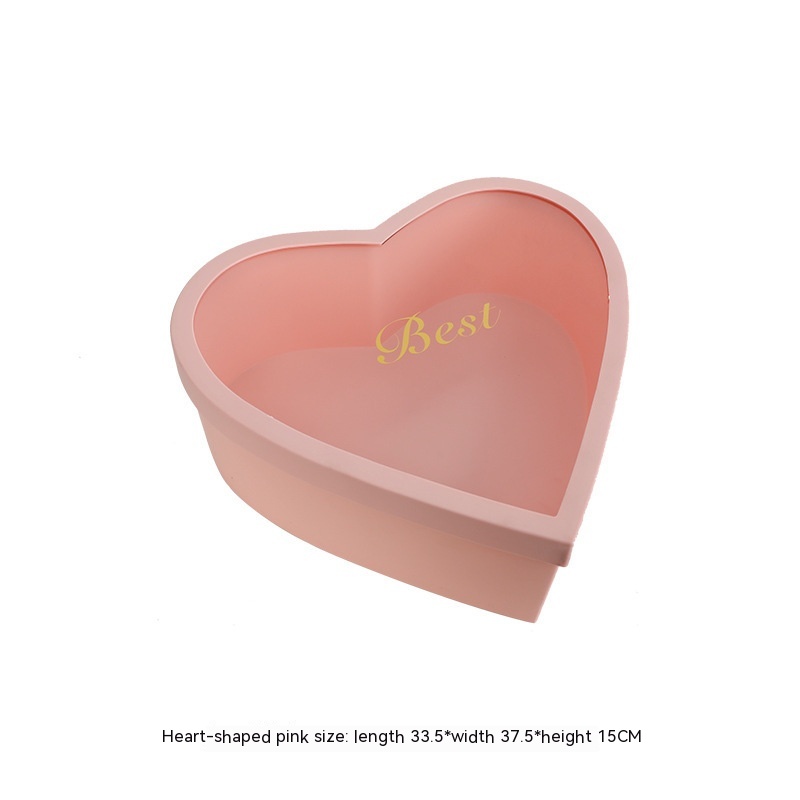 Pink Plastic Big Heart Box