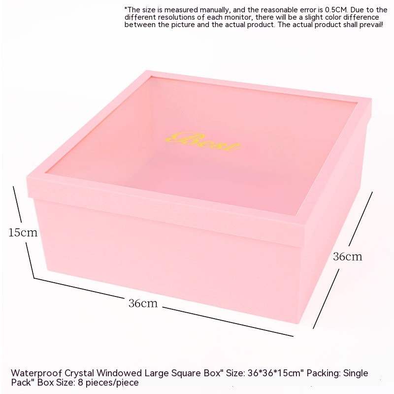 Pink Plastic Big Square Box